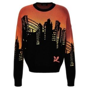 Dsquared2 Skyline Intarsia Cotton Sweater - NWT